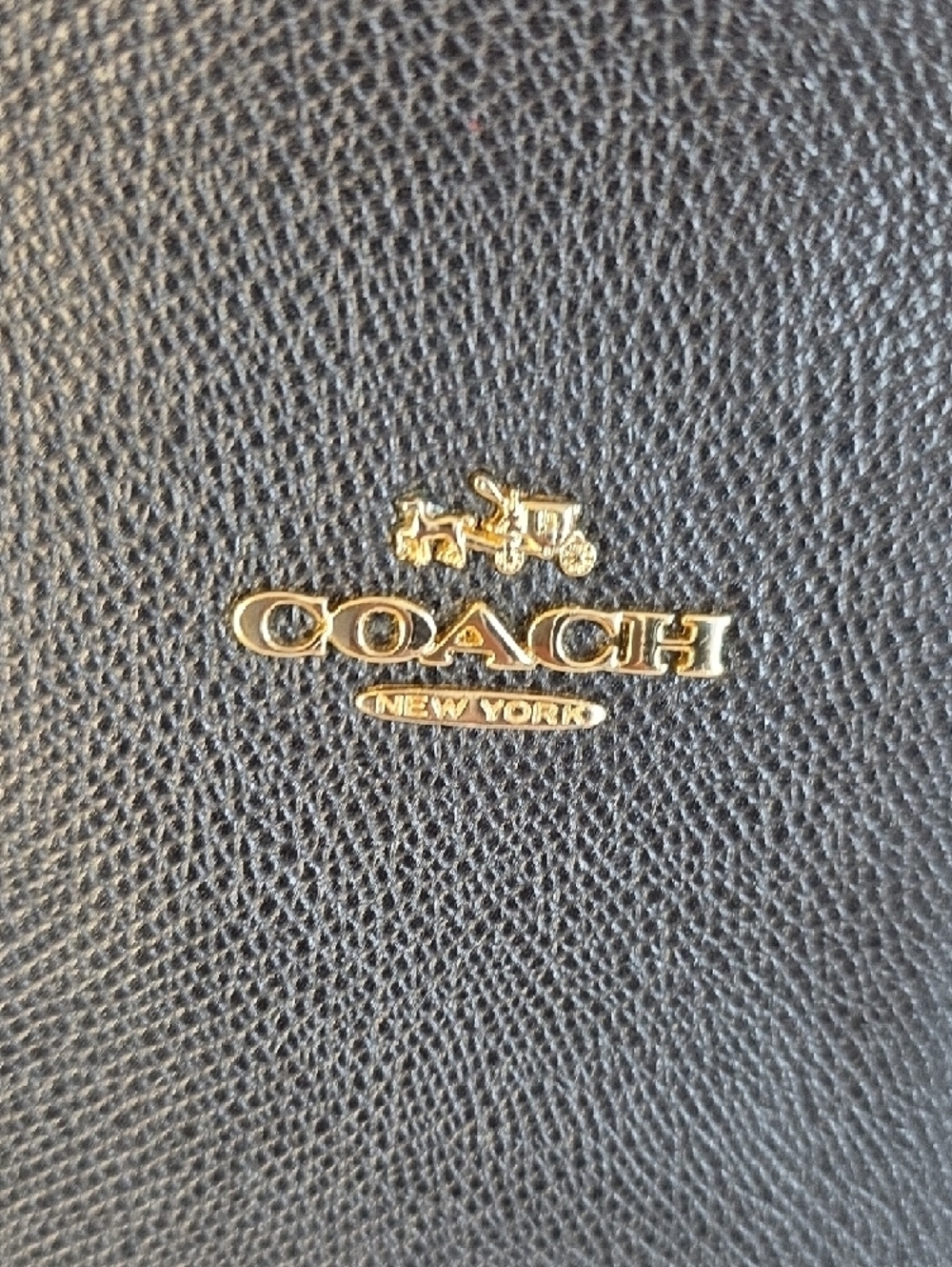 Coach Black Pebbled Leather Tote - Picture 2 of 10